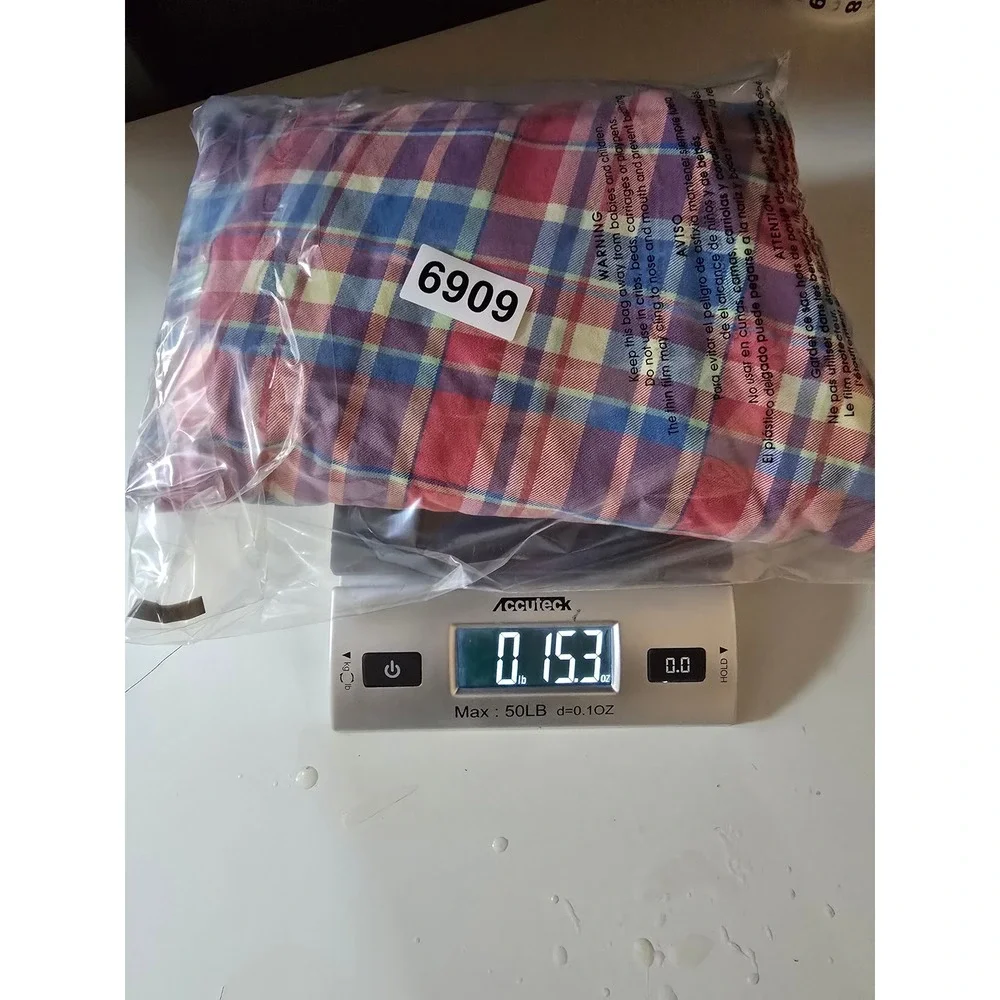 Abercrombie & Fitch Plaid Chino Shorts Mens 32 Red Blue Button Fly 10